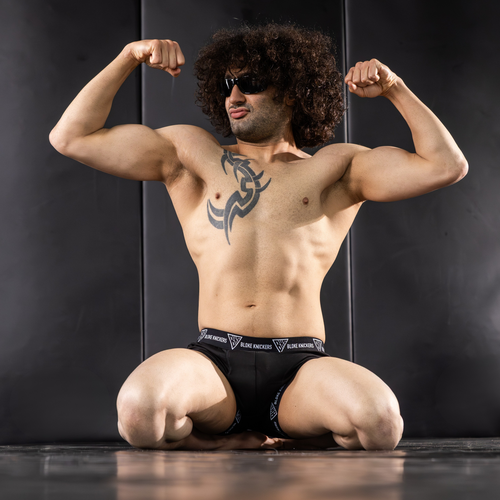 Premium Black & White BKS Men's Hybrid Boxer Shorts