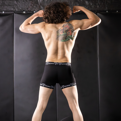 Premium Black & White BKS Men's Hybrid Boxer Shorts