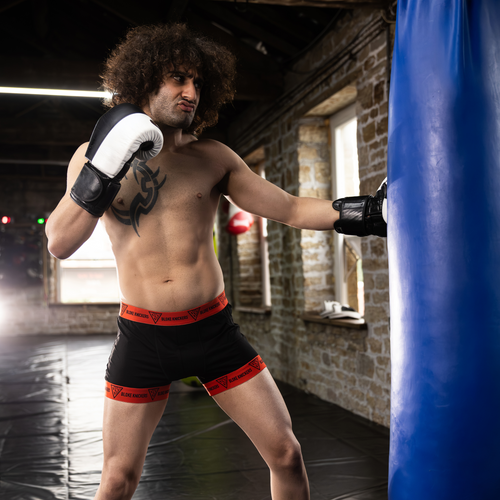 Premium Red & Black BKS Men's Hybrid Boxer Shorts
