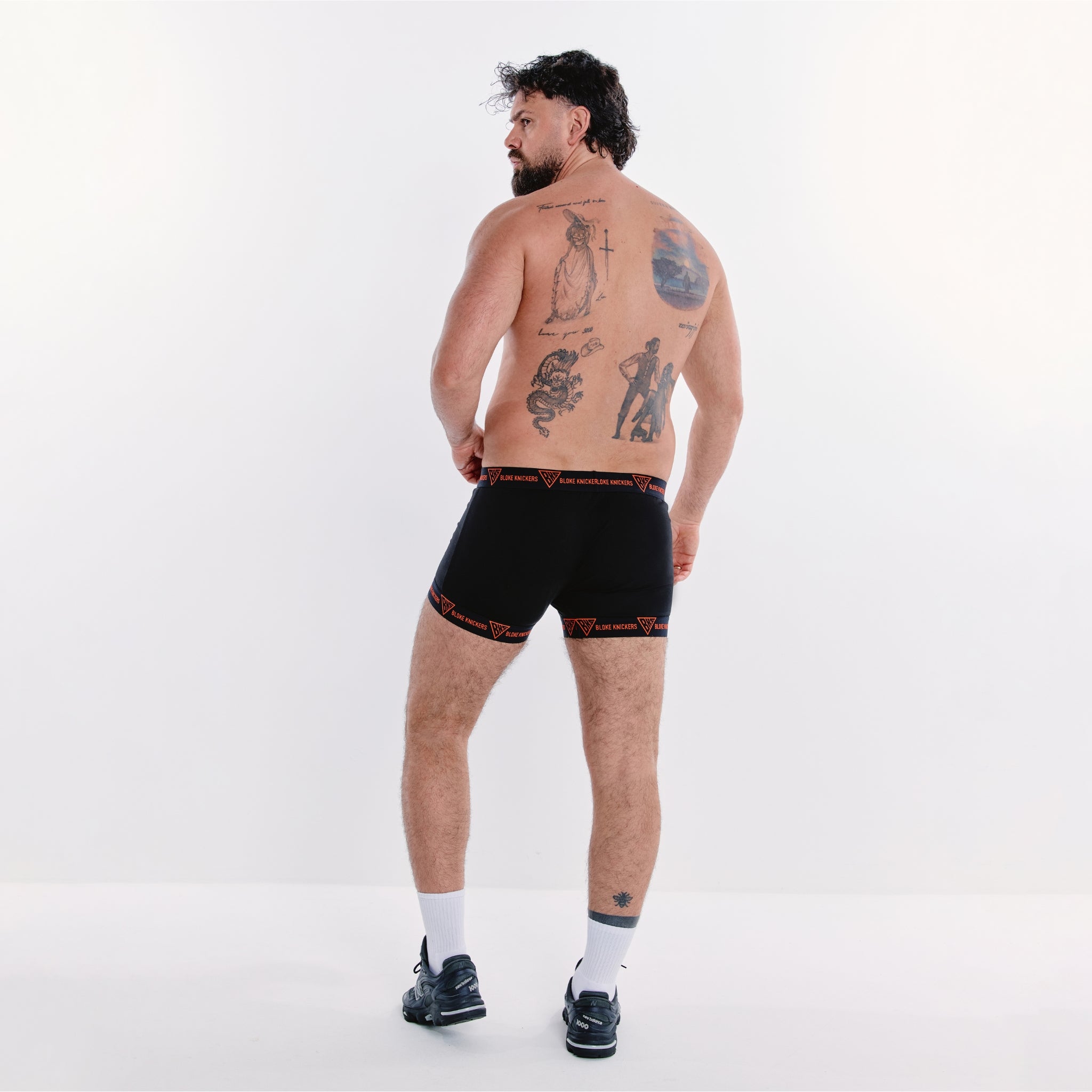 Premium Black & Red BKS Men's Hybrid Boxer Shorts