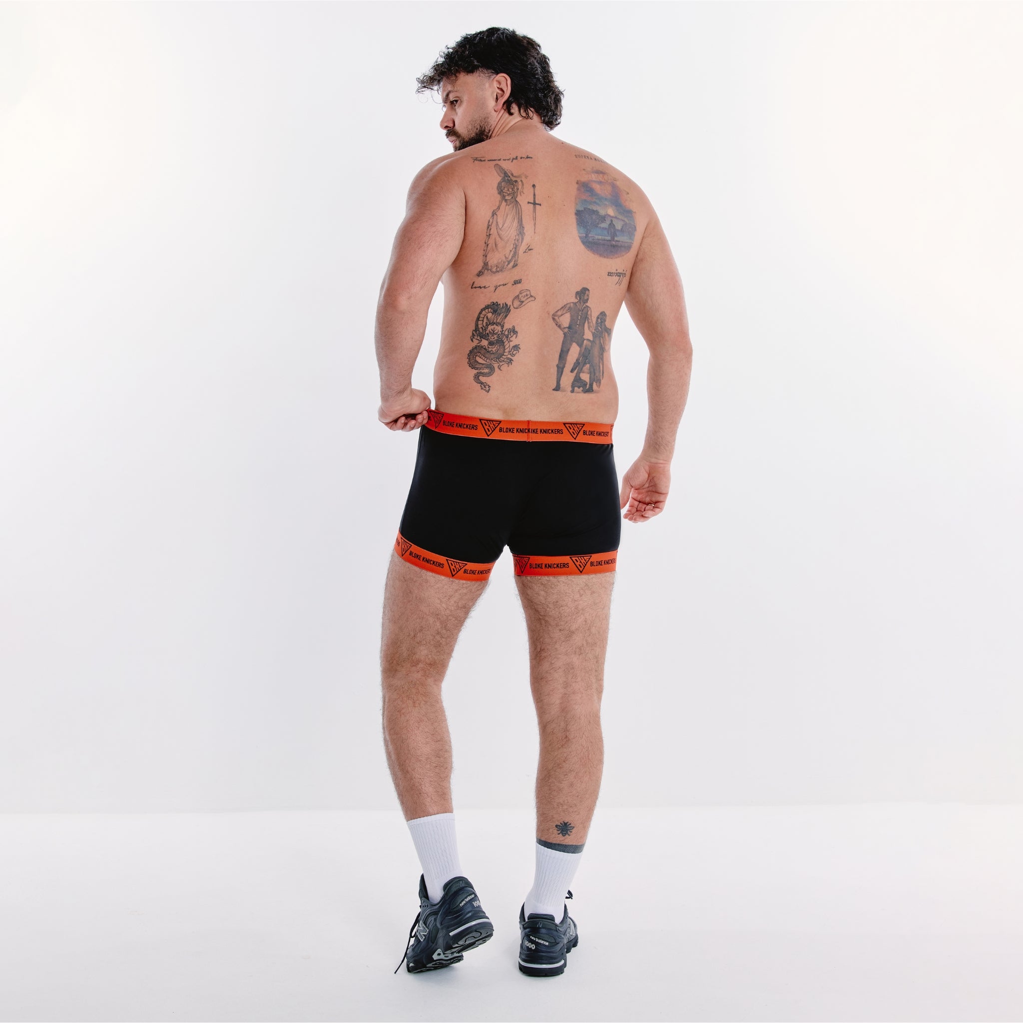 Premium Red & Black BKS Men's Hybrid Boxer Shorts