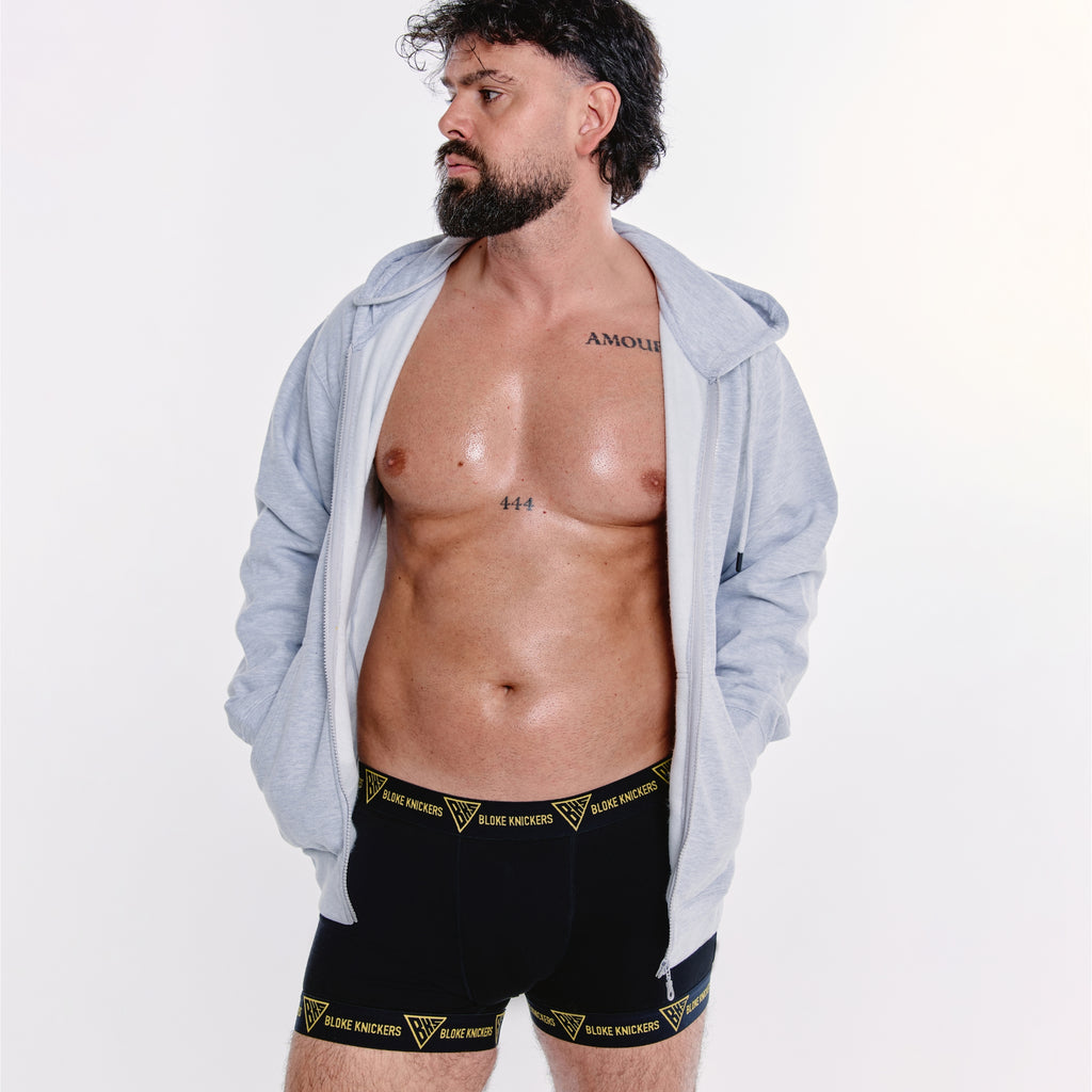 Premium Black & Yellow BKS Men's Hybrid Boxer Shorts