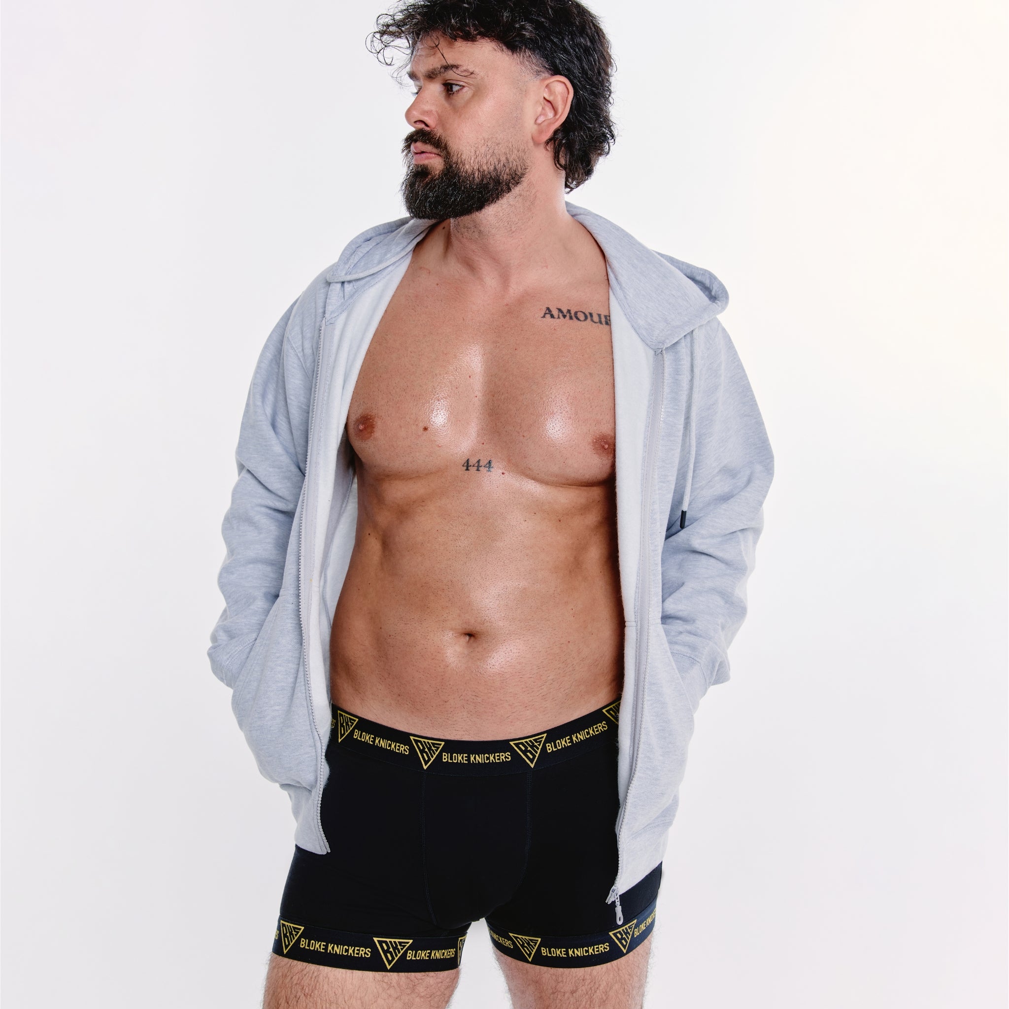 Premium Black & Yellow BKS Men's Hybrid Boxer Shorts