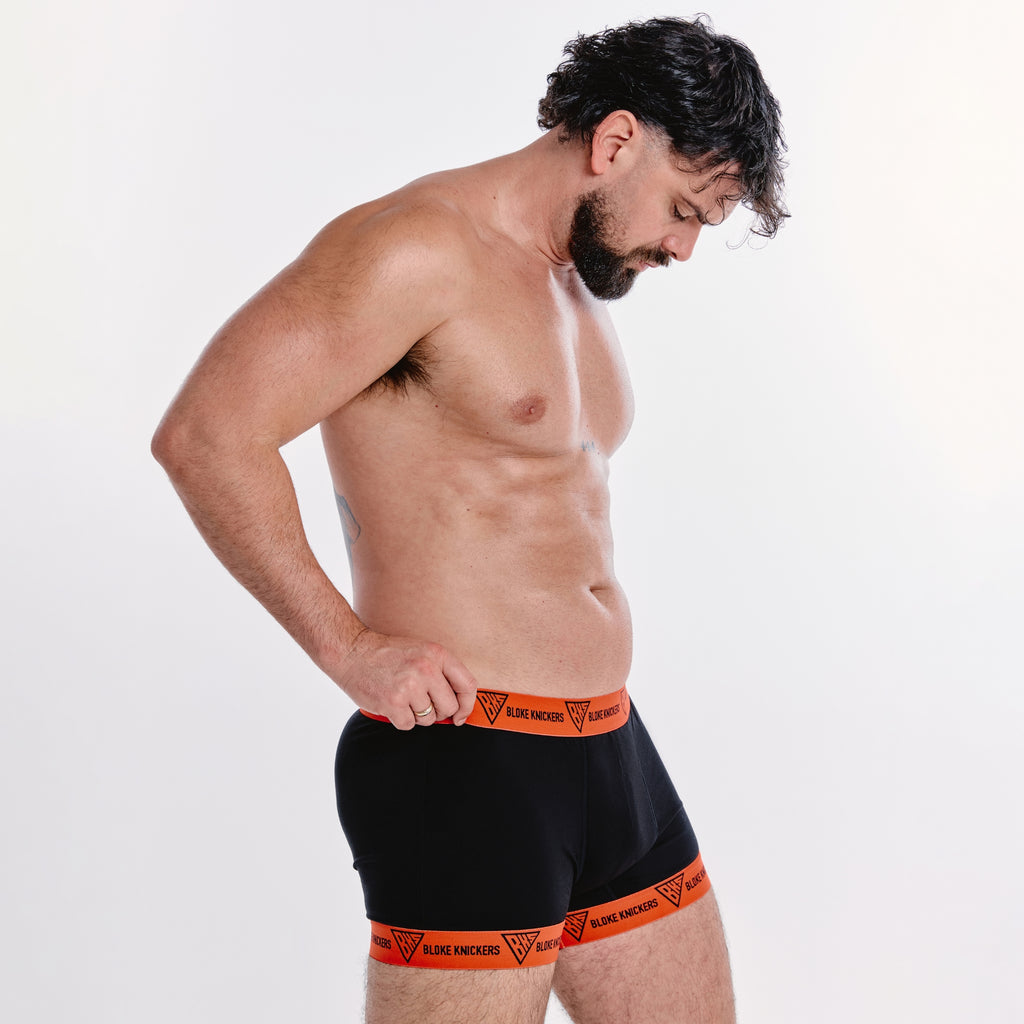 Premium Red & Black BKS Men's Hybrid Boxer Shorts