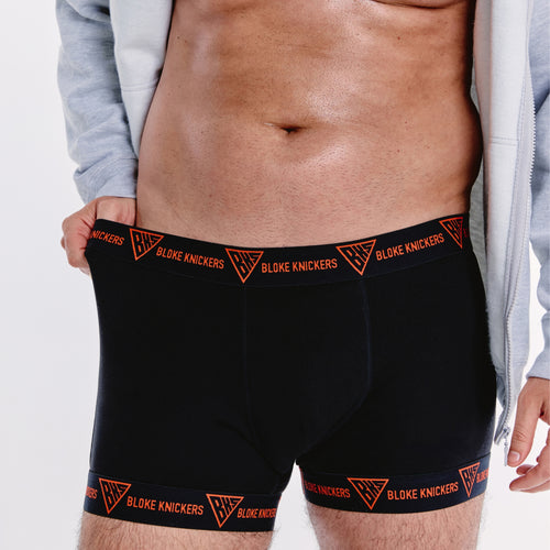Premium Black & Red BKS Men's Hybrid Boxer Shorts