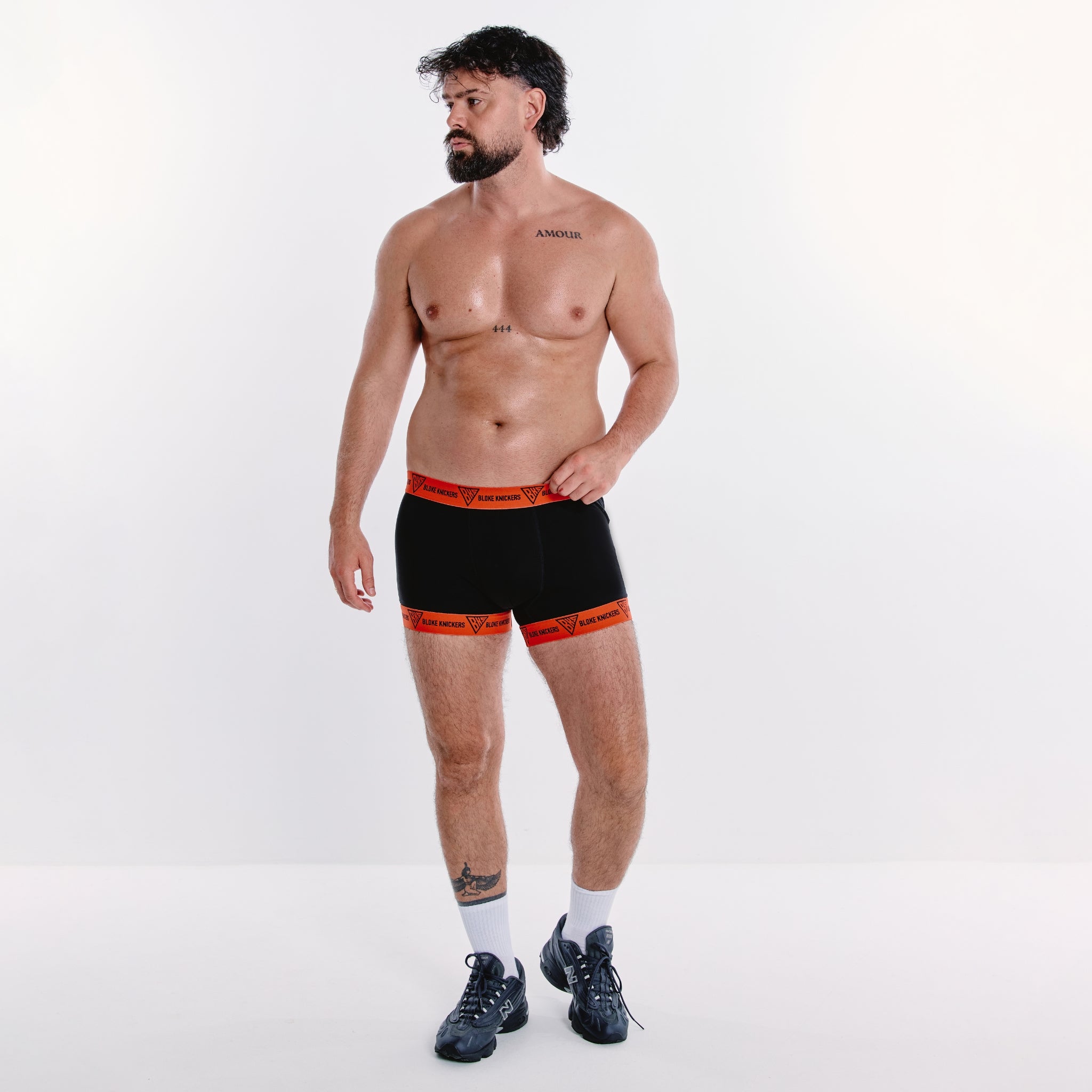 Premium Red & Black BKS Men's Hybrid Boxer Shorts