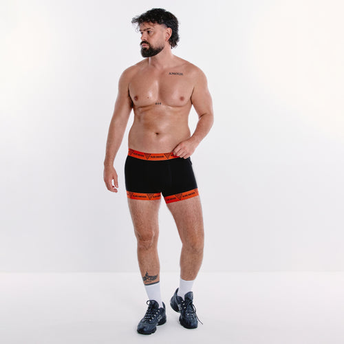 Premium Red & Black BKS Men's Hybrid Boxer Shorts
