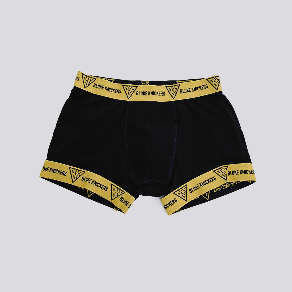Premium Yellow & Black BKS Men's Hybrid Boxer Shorts